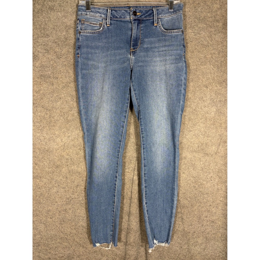 Sam Edelman The Kitten Mid Rise Skinny Ankle Jeans Dancer Raw Hem 6/28 45ESUCD2